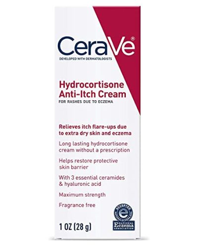 CeraVe Hydrocortisone Cream 1% | 1 Ounce | Eczema Treatment & Dry Skin Itch Relief Cream | Fragrance Free